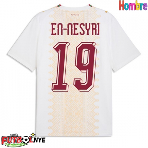 Camiseta Marruecos Youssef En-Nesyri #19 Visitante Equipación Mundial 2026 manga corta